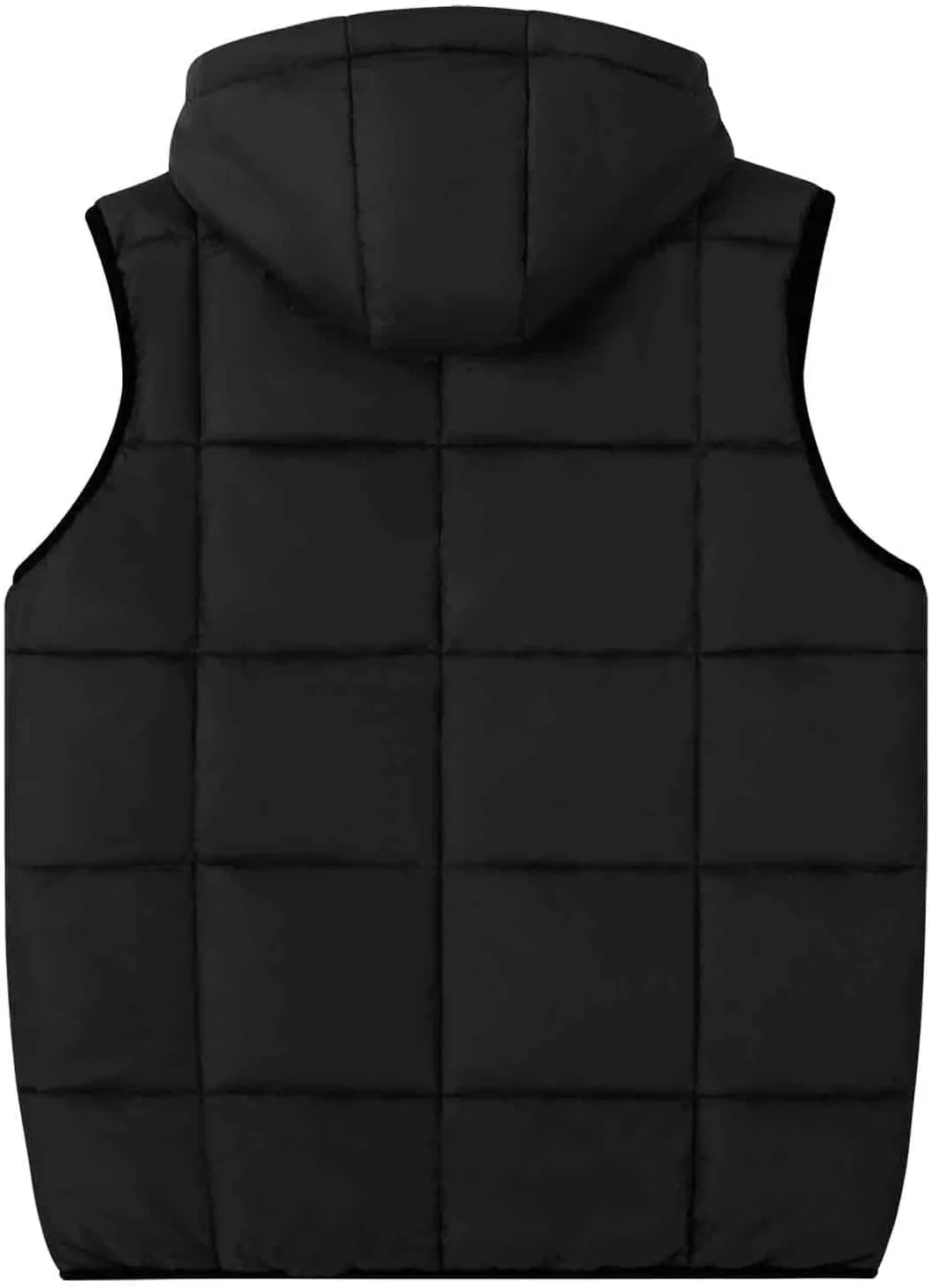MADHERO Men's Puffer Vest with Hood Water-Resistant Puffy Vests Outerwear Sleeveless Jacket