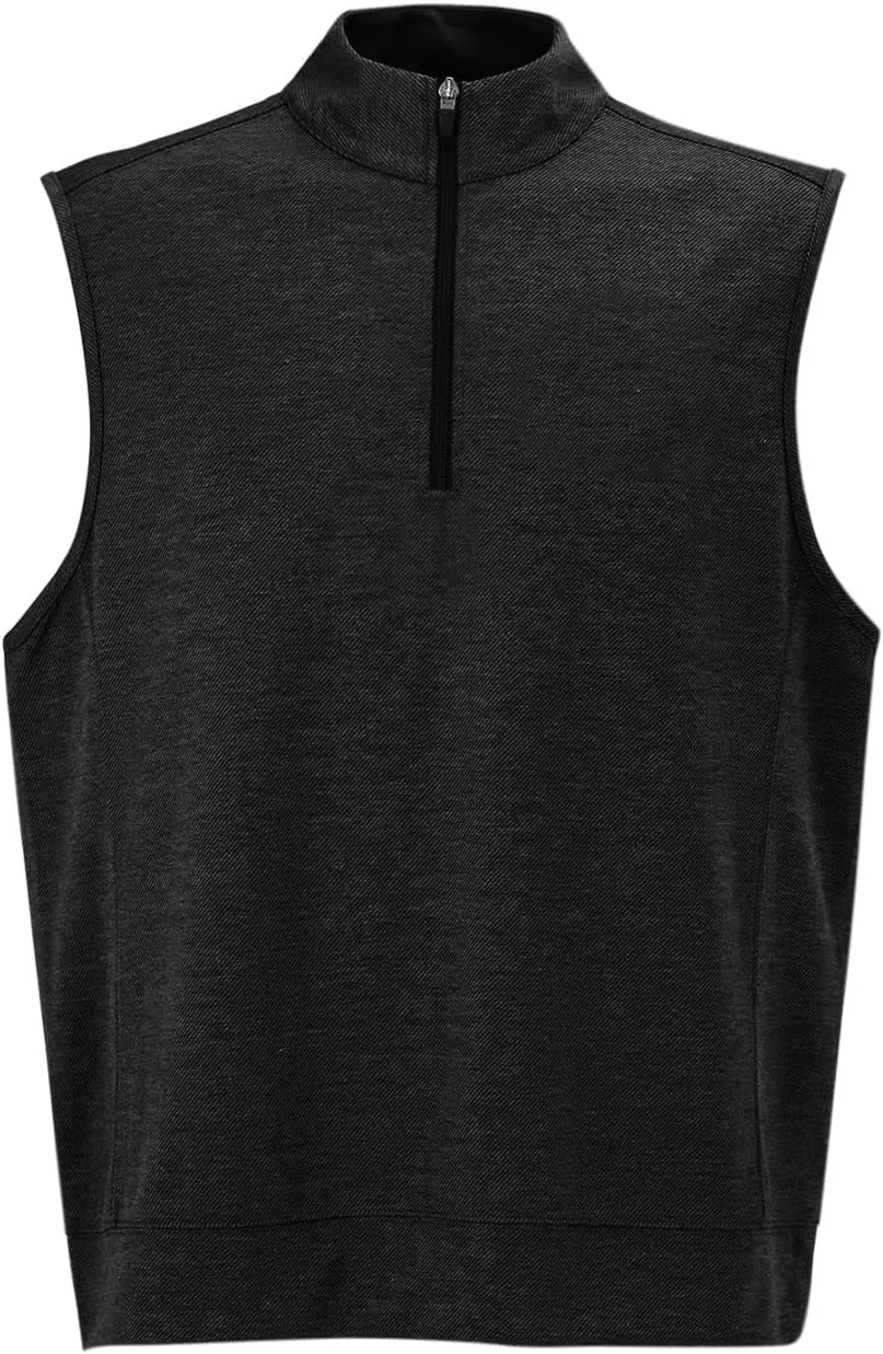 Makkrom Mens Quarter Zip Sleeveless Golf Vest Pullover Stand Collar Casual Vests Outerwear