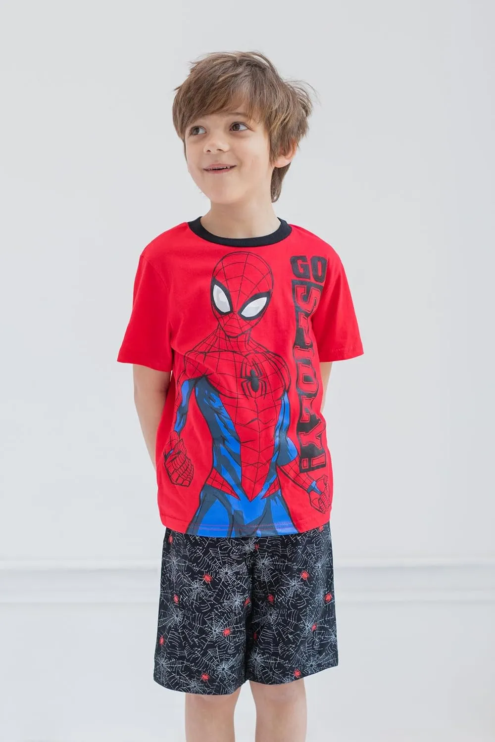 Marvel Avengers Spiderman T-Shirt and French Terry Shorts Set