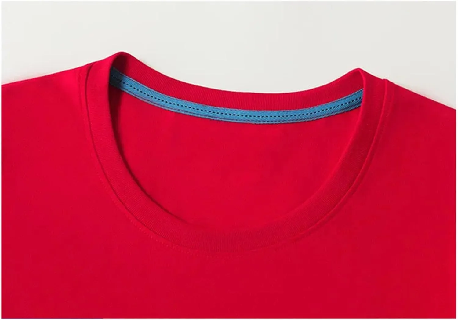 Mens Cotton T-Shirt Active Quick Dry Crew Neck T Shirts Round Collar Short-Sleeve Tees Tops for Male