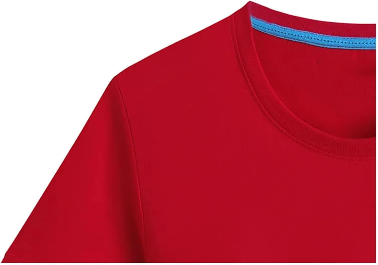 Mens Cotton T-Shirt Active Quick Dry Crew Neck T Shirts Round Collar Short-Sleeve Tees Tops for Male