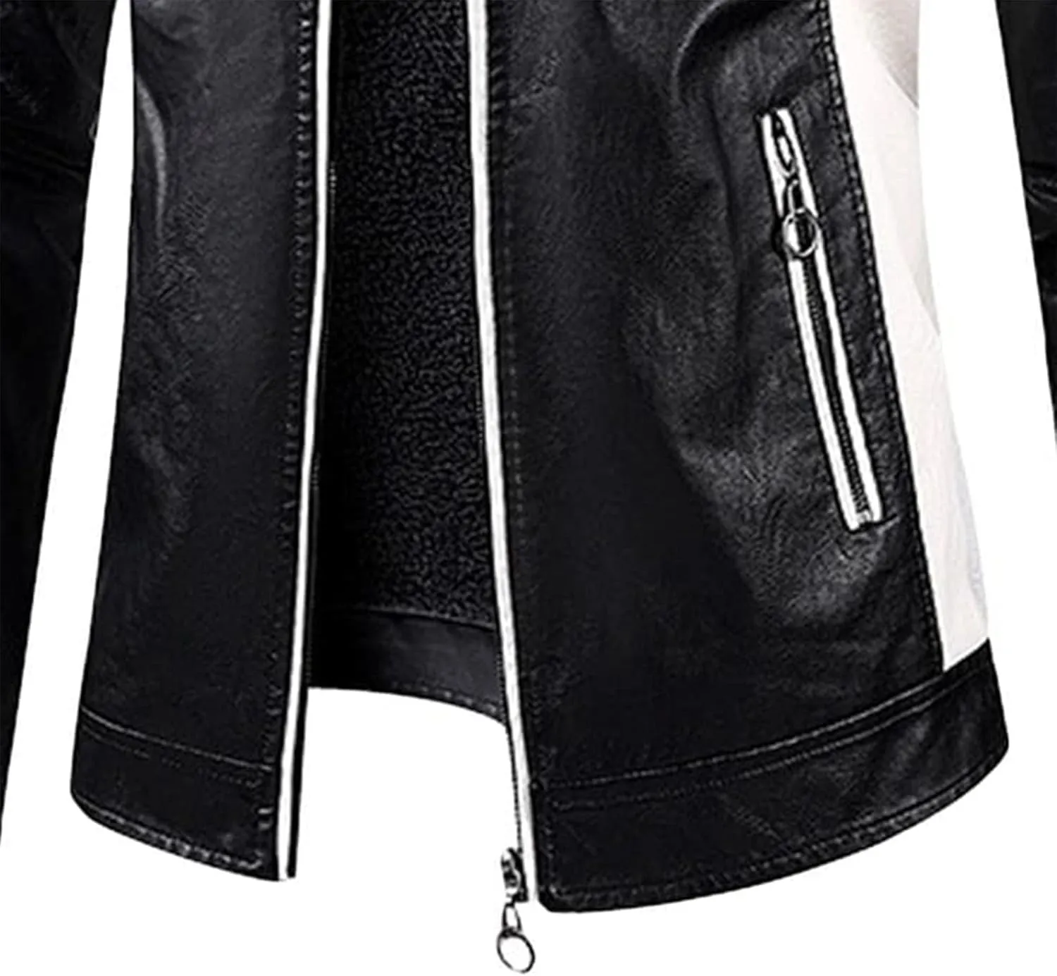 Mens Jacket Motorcycle Vintage Pu Stand Collar Coats Faux Leather Jackets Bomber Fashion Slim Fit Jacket Coat