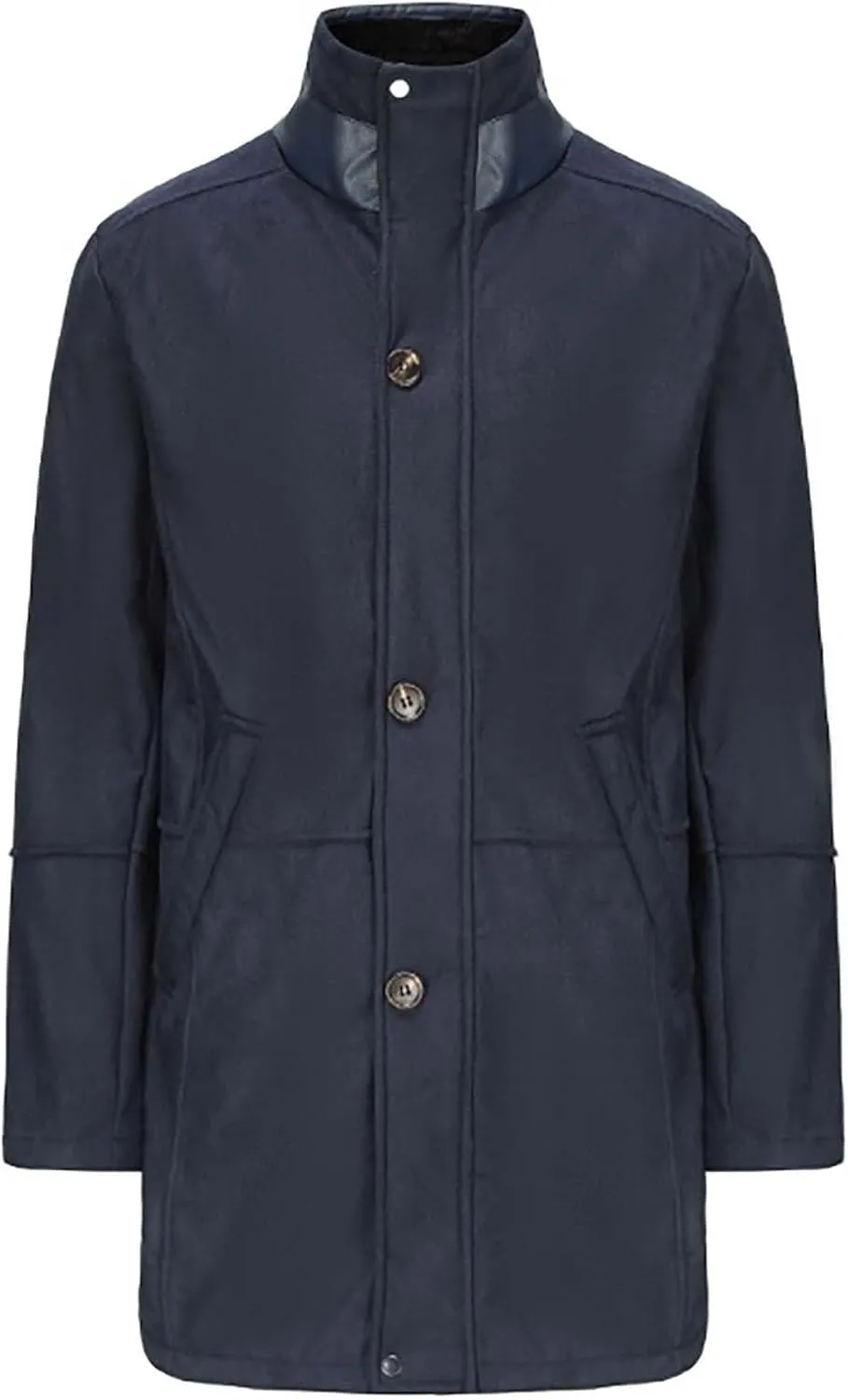 Men's Pea Coat Classic Long Trench Coat Coat Jacket Wool Long Sleeve Warm Coat Turn-down Collar Coat Warm Winter