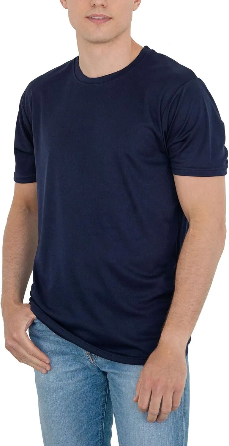 Men's Performance T-Shirts  Short Sleeve Dry Comfort Moisture Wicking Crewneck Solid Active Athletic Tops