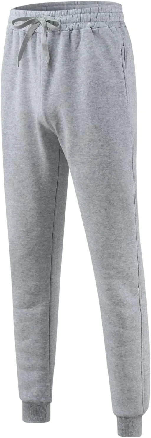 Mens Sweatpants with Pockets Cargo Zipper Pocket Sweatpants Adjustable Bungee Cord Open Bottom Cargo Pants for Men