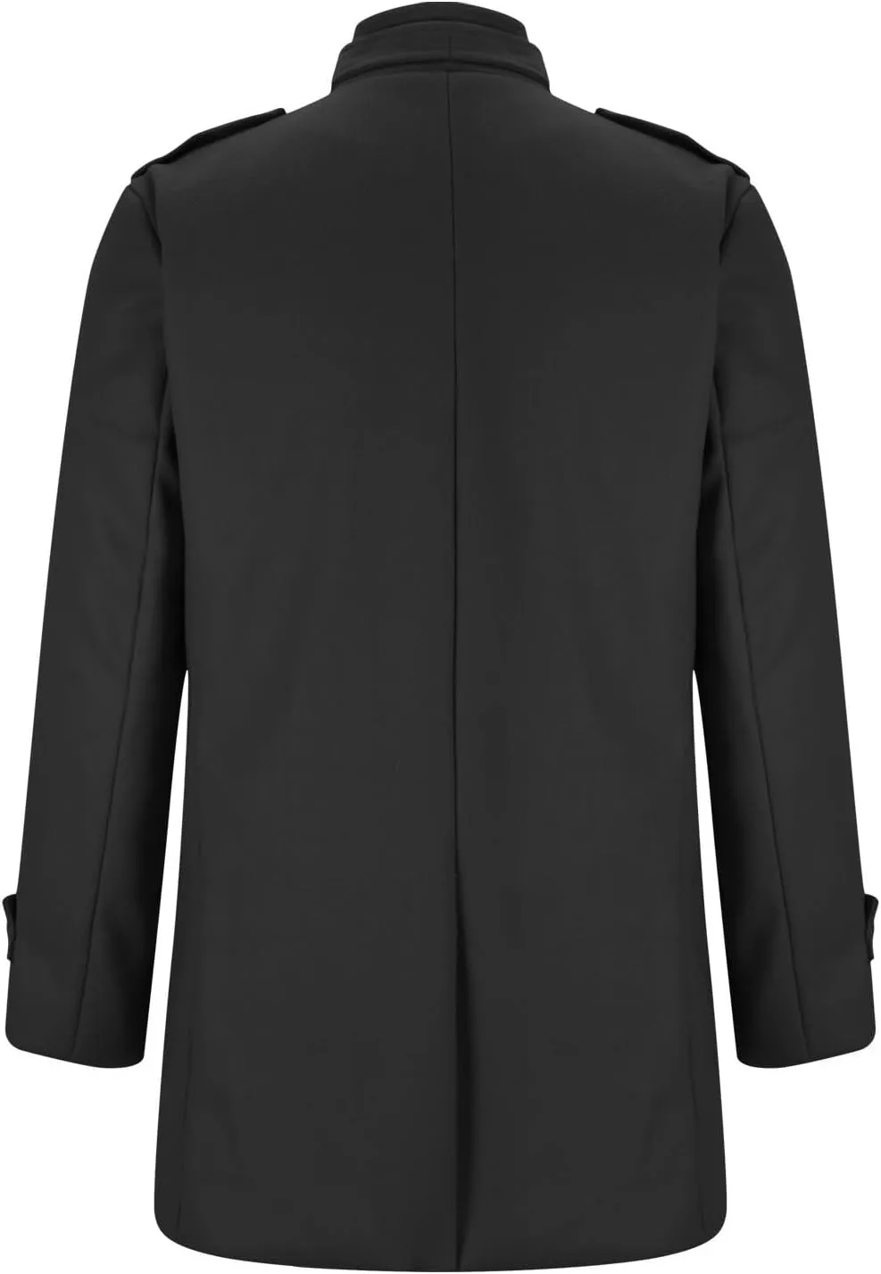 Men's Trench Coat Winter Wool Blend Long Jacket Overcoat Vintage Single Breasted Peacoat Casual Winter Windbreaker