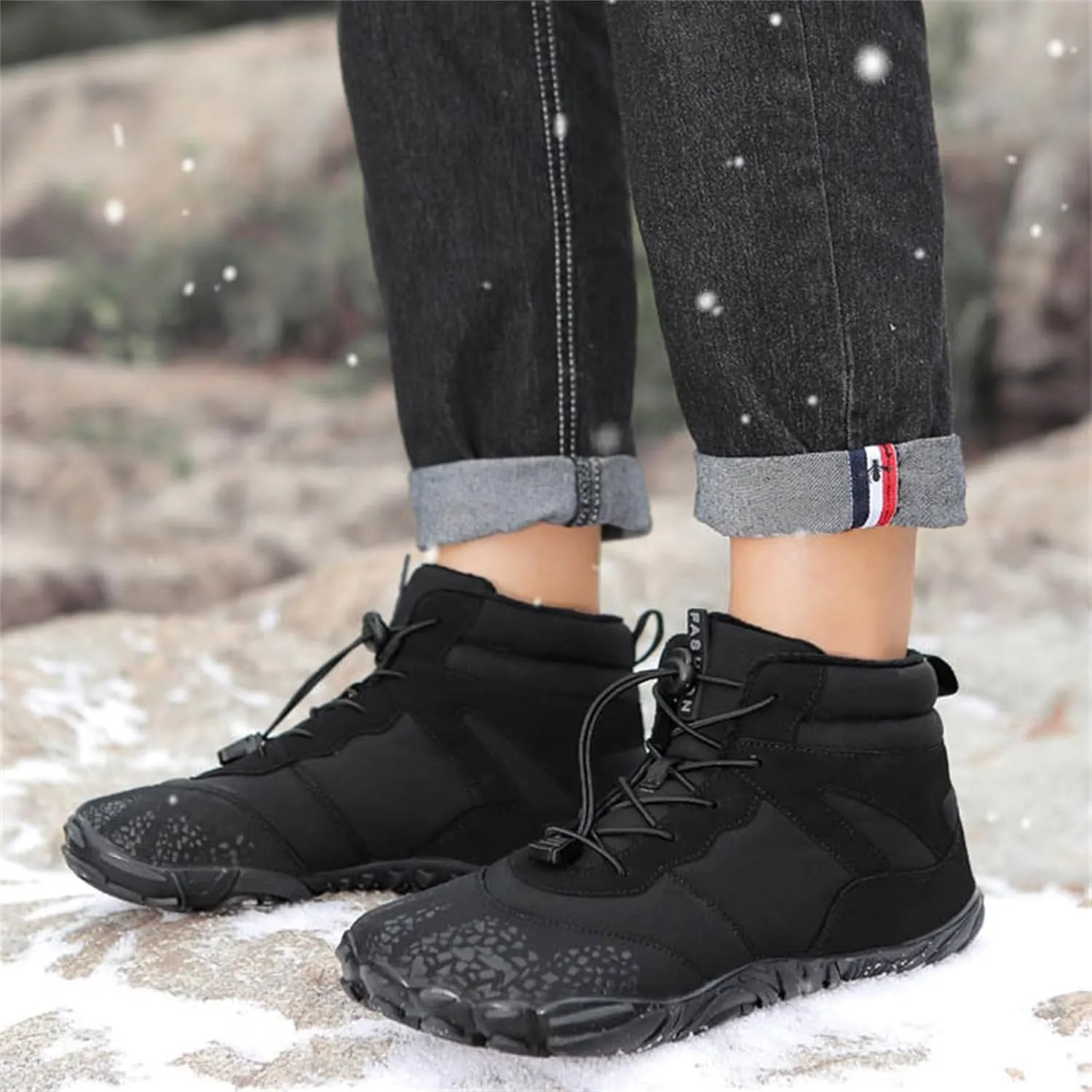 Men's Work Boots Wide Width Hiking Sneakers Shoes Warm Women Working Shoes Nonslip Winter Outdoor Botas Waterproof Non Slip Hike Grounded Footwear