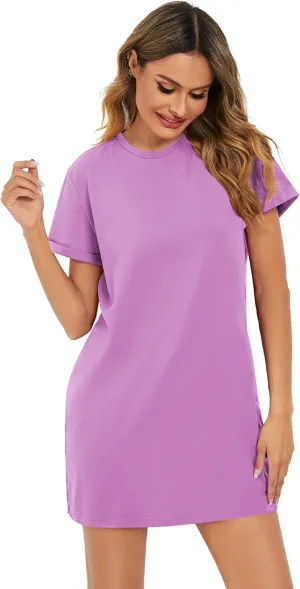 Milumia Women's Casual Tie Dye Short Sleeve Mini Tee Shirt Dress