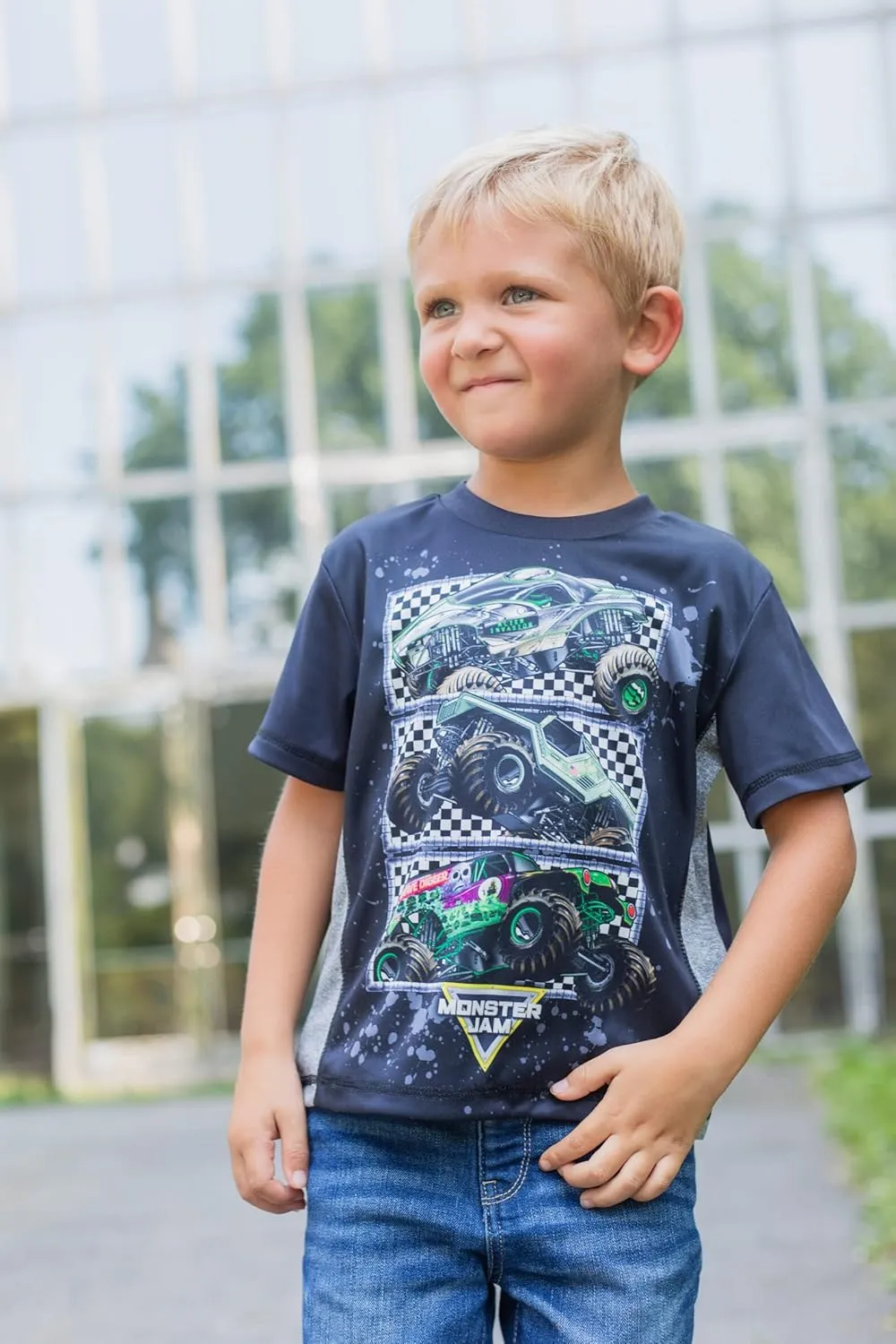 Monster Jam 3 Pack T-Shirts Toddler to Big Kid Grave Digger El Toro Loco Megalodon