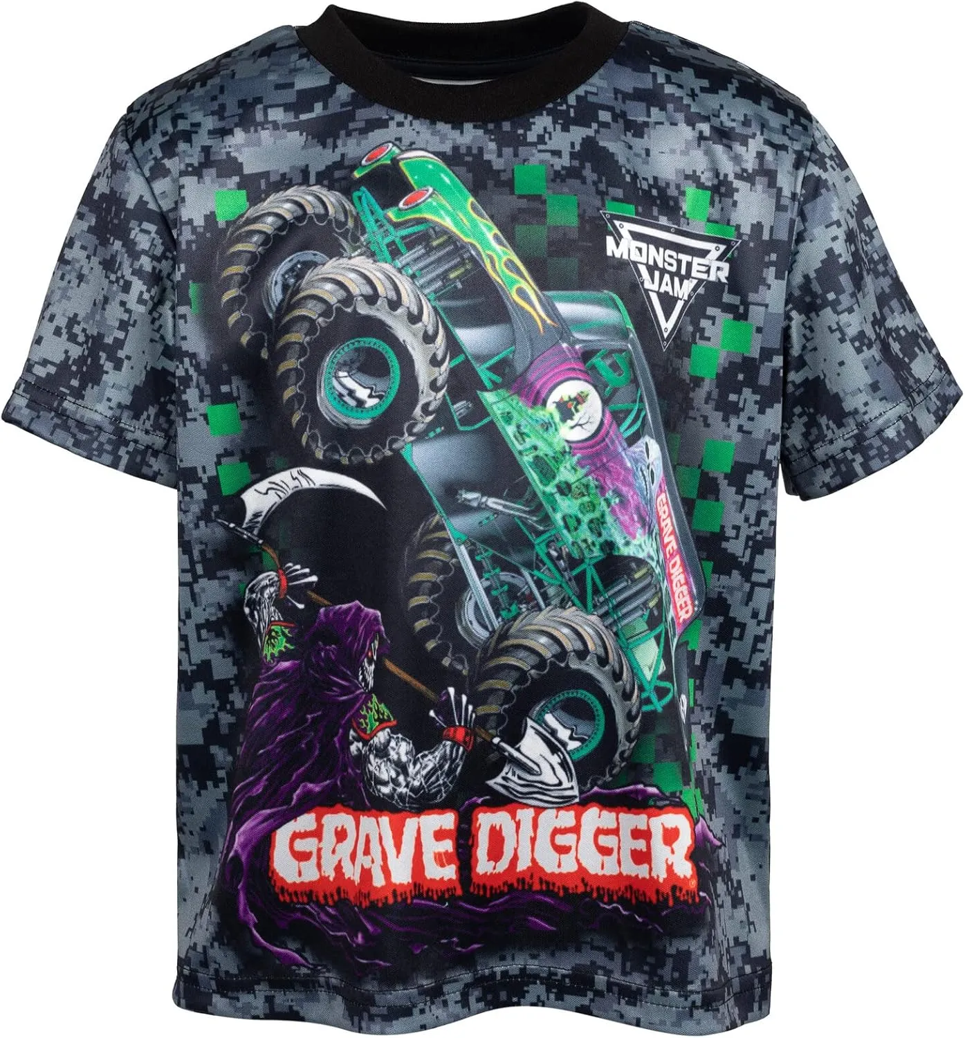Monster Jam 3 Pack T-Shirts Toddler to Big Kid Grave Digger El Toro Loco Megalodon