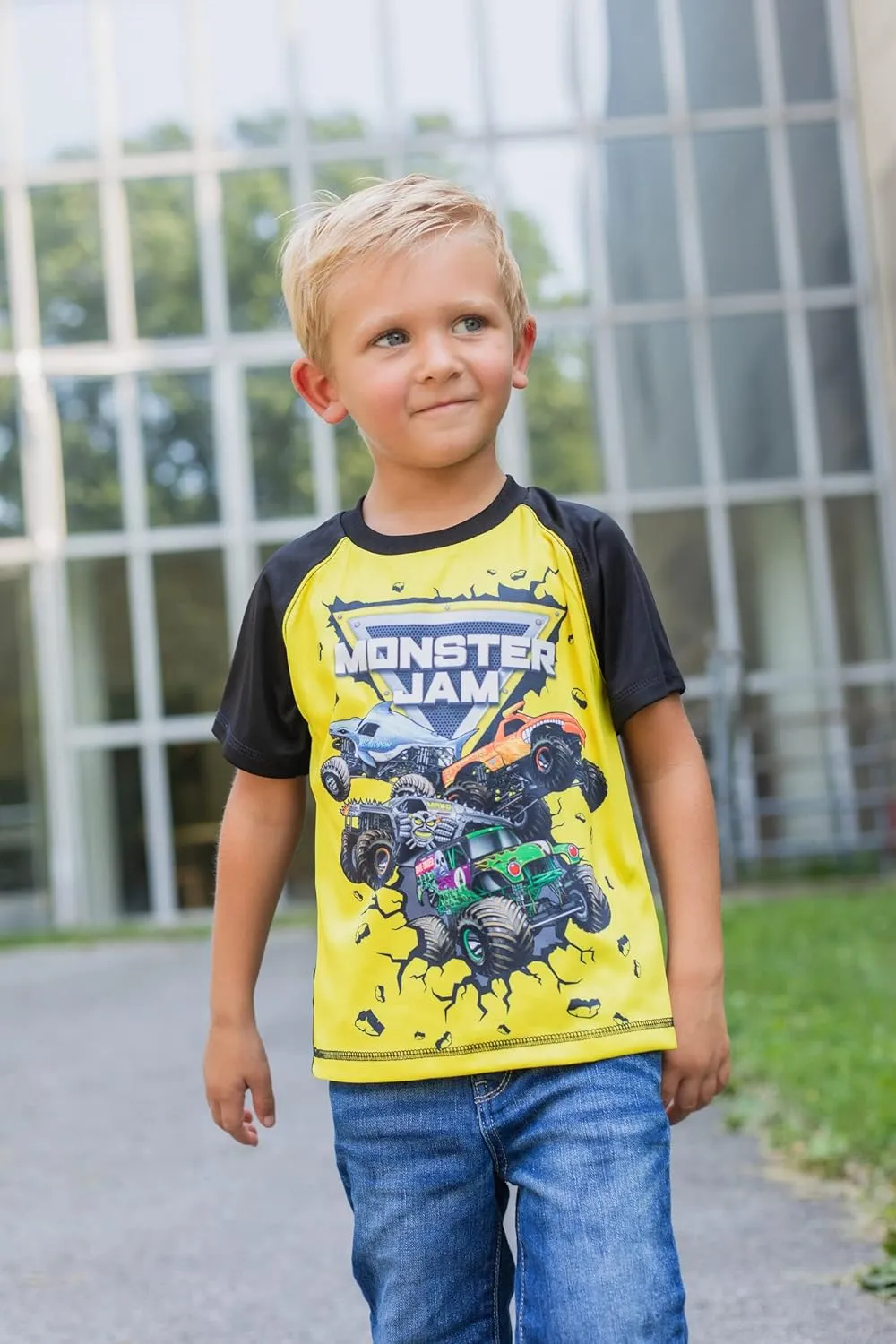 Monster Jam 3 Pack T-Shirts Toddler to Big Kid Grave Digger El Toro Loco Megalodon