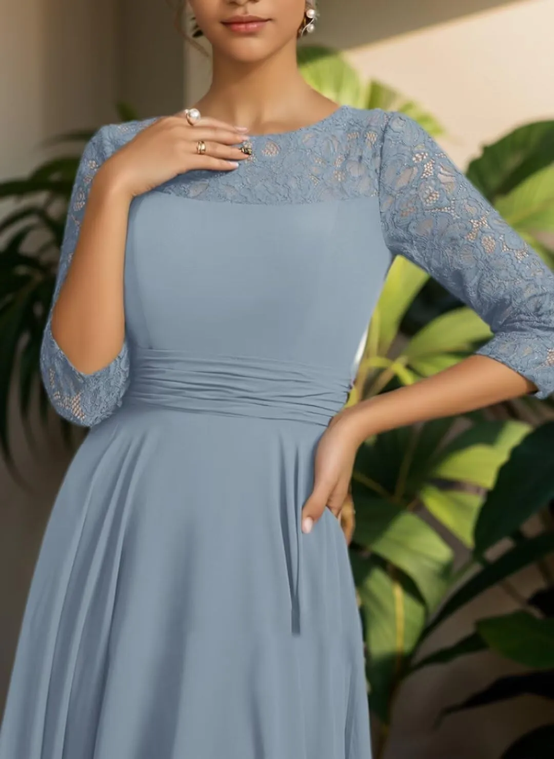 Mother of The Bride Dresses Long Evening Formal Gowns Chiffon 2 Pieces Wedding Party Dress with Jacket