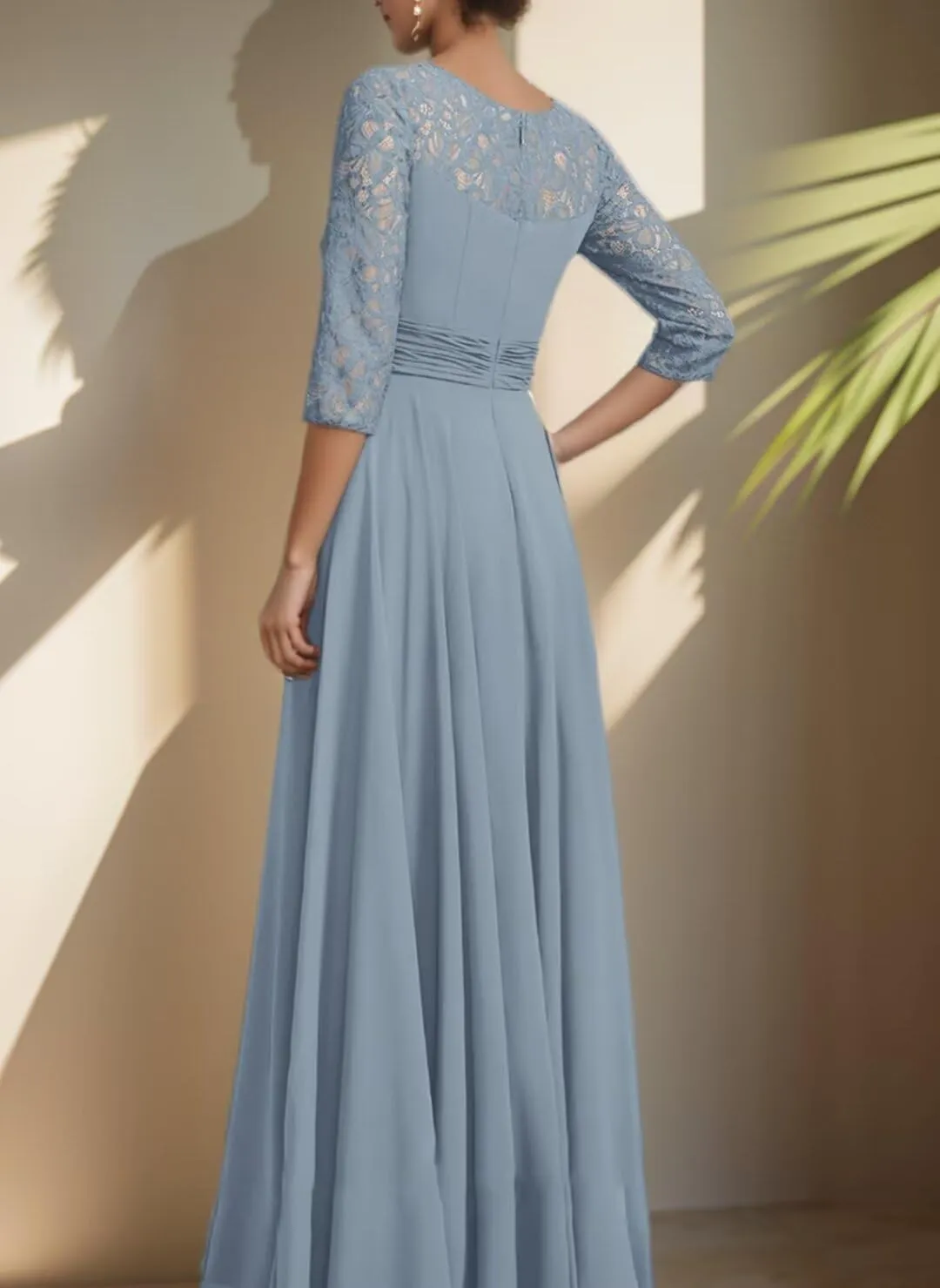 Mother of The Bride Dresses Long Evening Formal Gowns Chiffon 2 Pieces Wedding Party Dress with Jacket
