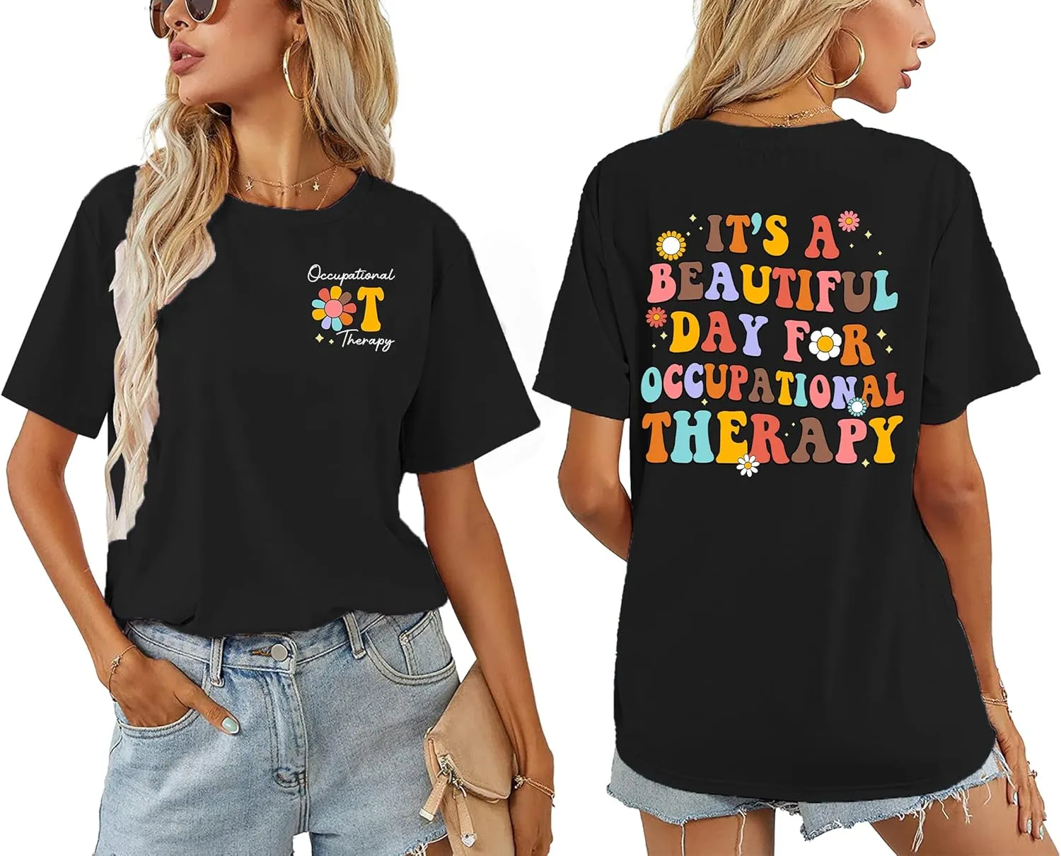 Occupational Therapy Shirts for Women: Funny OT Therapist Tshirt Occupational Therapist Gifts Tee top