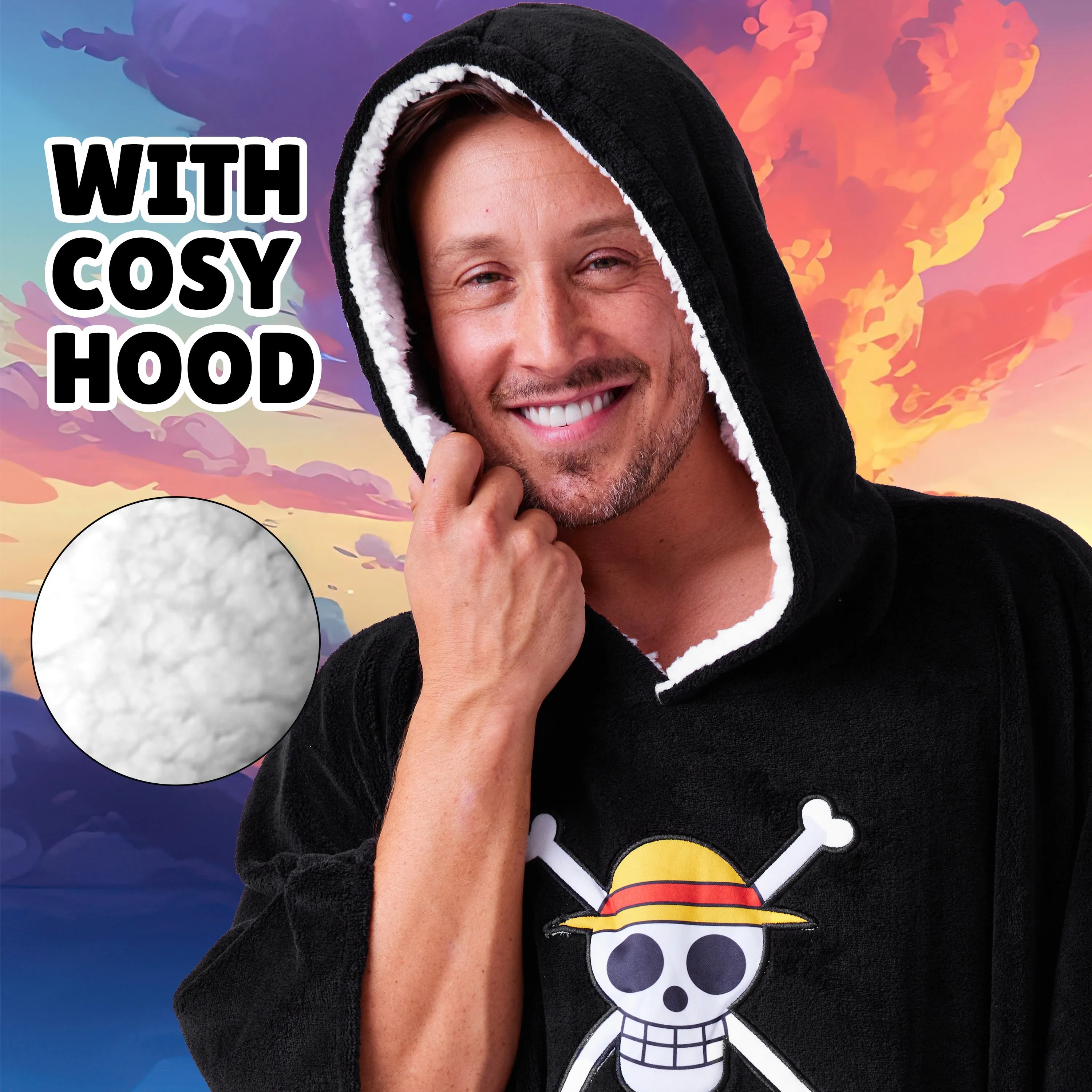 One Piece Hoodie Blanket for Adults and Teenagers