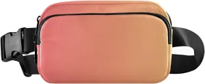 Orange Gradient Fanny Pack for Women Men Belt Bag Crossbody Waist Pouch Waterproof Everywhere Purse Fashion Sling Bag for Running Hiking Walking Travel