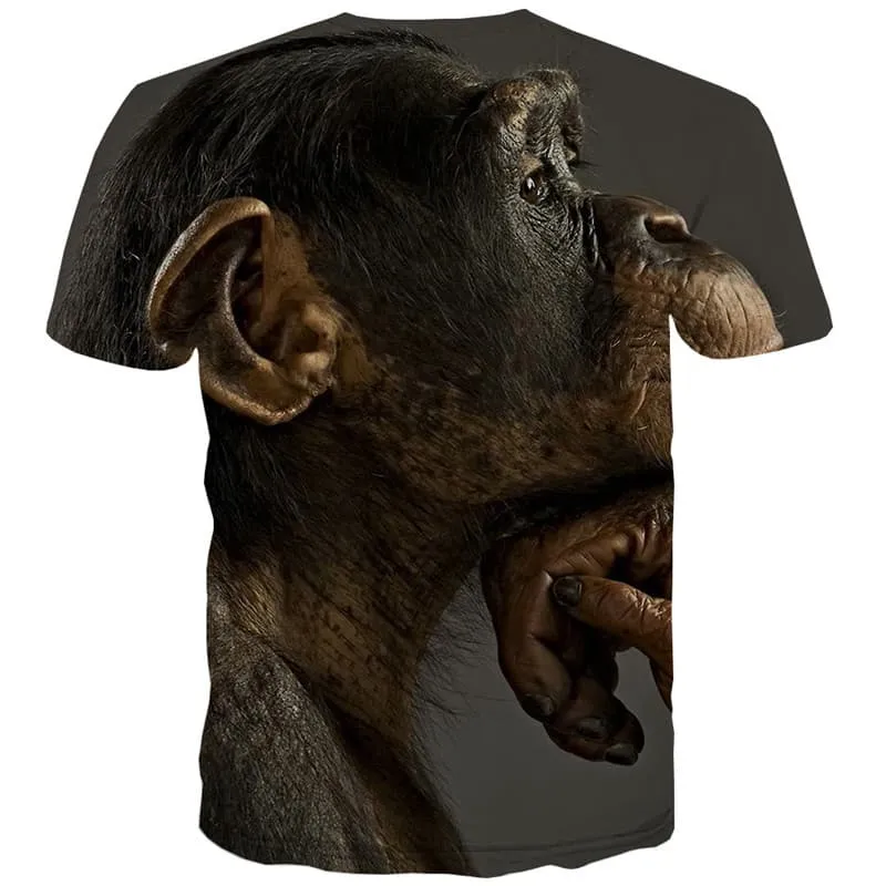 Orangutan T shirts Men Animal T shirts Funny Hilarious Shirt Print Harajuku T-shirts Graphic Street Tshirts Casual