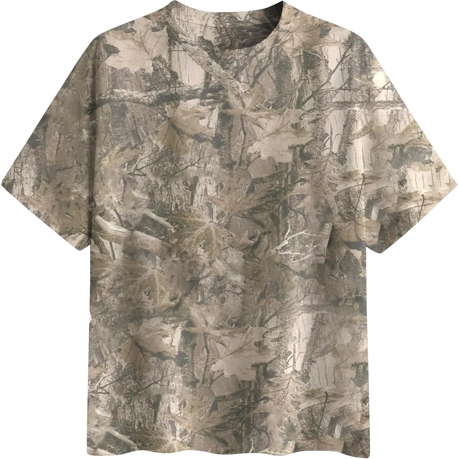 Oversized Camo Shirts for Women Men Maple Leaf Print Short Sleeve Crewneck T-Shirt Casual Loose Y2k Graphic Tee Tops