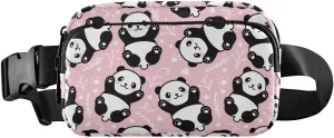 Panda Fanny Pink Pack for Women Men Belt Bag Crossbody Waist Pouch Waterproof Everywhere Purse Fashion Sling Bag for Running Hiking Workout Walking Travel