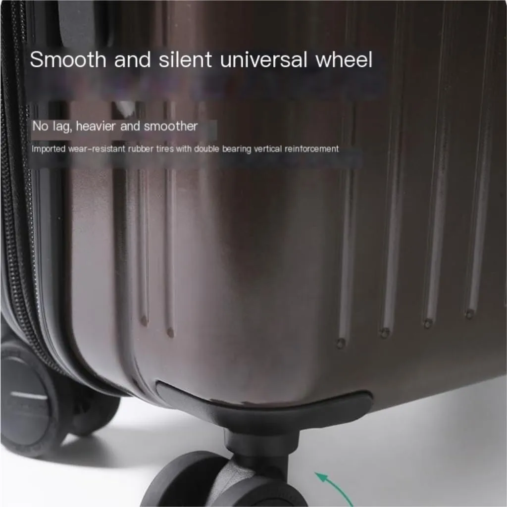 PANKERS Suitcase Fashionable Zipper Suitcase For Men, 20-inch High-end Multi-function Double-row Spinner Suitcase For Women Suitcases