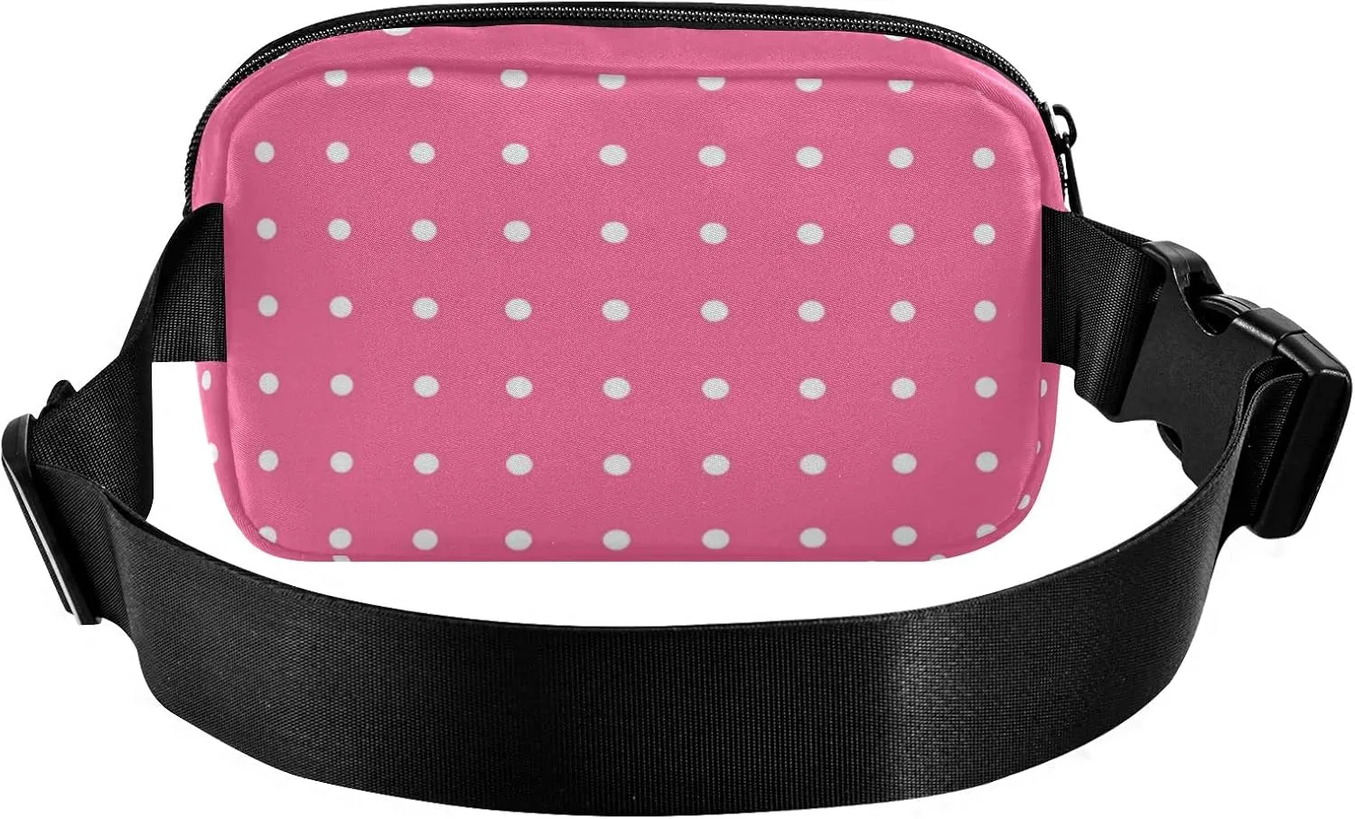 Pink Dots Fanny Pack for Women Men Belt Bag Crossbody Waist Pouch Waterproof Everywhere Purse Fashion Sling Bag for Running Hiking Workout Travel