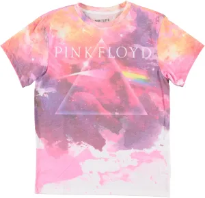 Pink Floyd Mens Rock Shirt Dark Side of The Moon - Classic Vintage Tour Tee (Natural