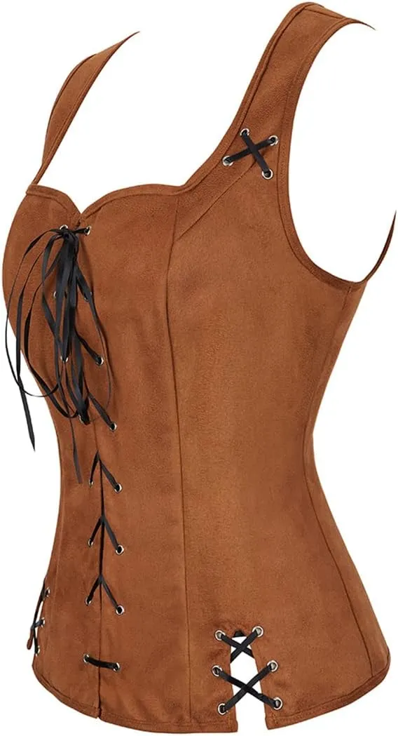 Pirate Renaissance Costumes for Women Steampunk Pirate Vest Viking Costume Bodice