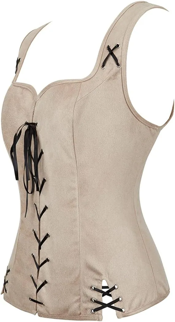 Pirate Renaissance Costumes for Women Steampunk Pirate Vest Viking Costume Bodice