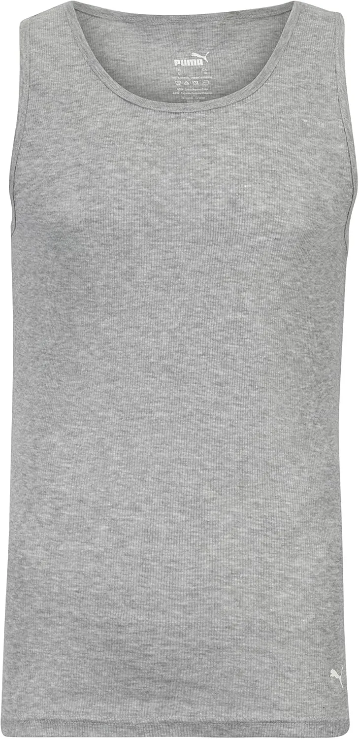 Puma Men's 3 Pack Ribbed Tank Tops