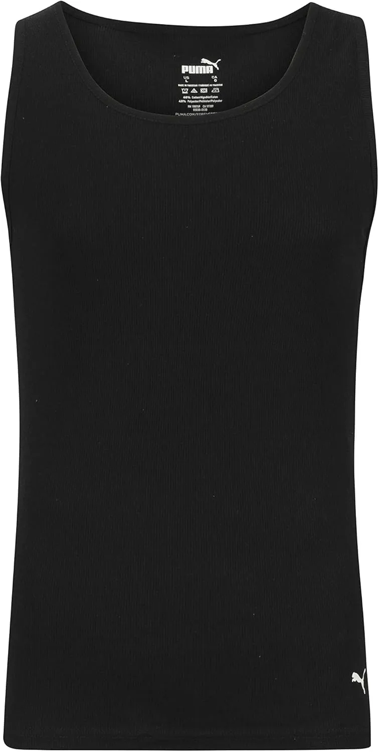 Puma Men's 3 Pack Ribbed Tank Tops