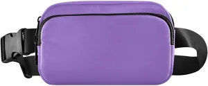 Purple Fanny Pack for Women Men Belt Bag Crossbody Waist Pouch Waterproof Everywhere Purse Fashion Sling Bag for Running Hiking Walking Travel