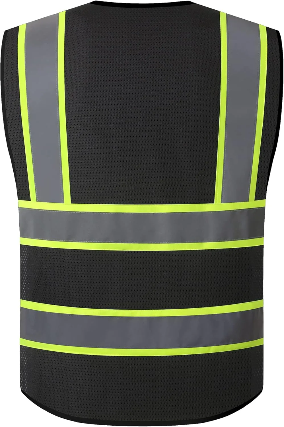 Reflective High Visibility Safety Vest for Men Women with Pockets Zipper Front Meets ANSI/ISEA Standards