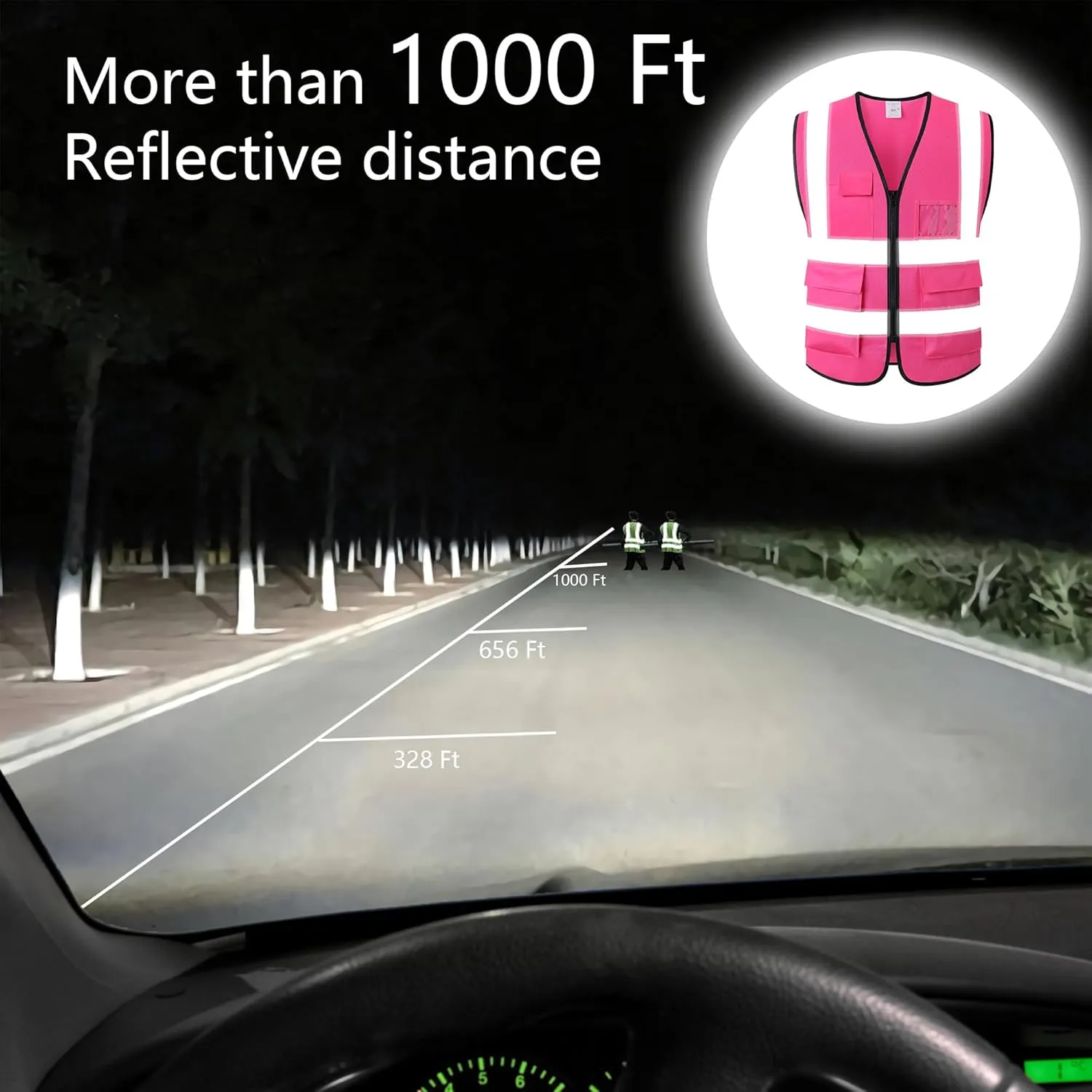 Reflective Safety Vest for Men Women Construction Vest Meet ANSI/ISEA Standard