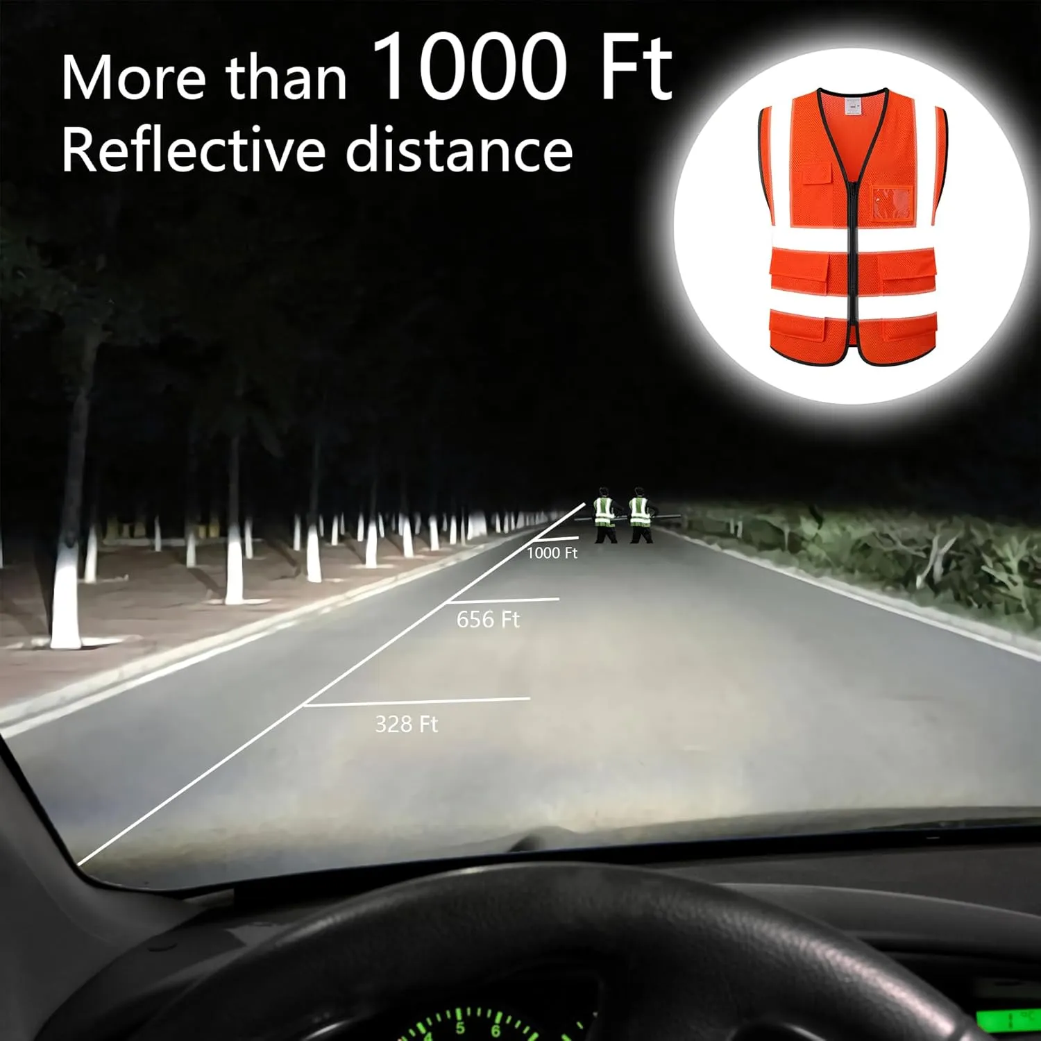 Reflective Safety Vest for Men Women Construction Vest Meet ANSI/ISEA Standard