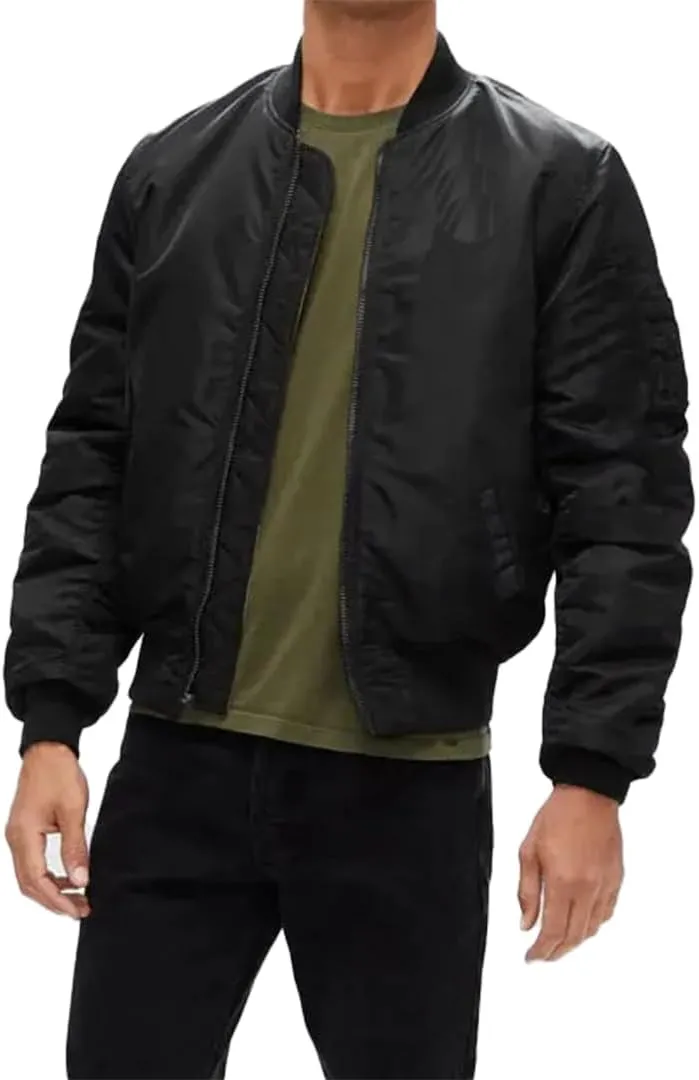 Rocky Balboa Leather Bomber Jacket, Rocky Balboa Action Figures Black Satin Jacket, Tiger Style Tiger Jacket