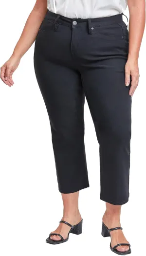 Royalty For Me Womens Women's Plus Size Hyperstretch High Rise Wide Leg Flood Pants