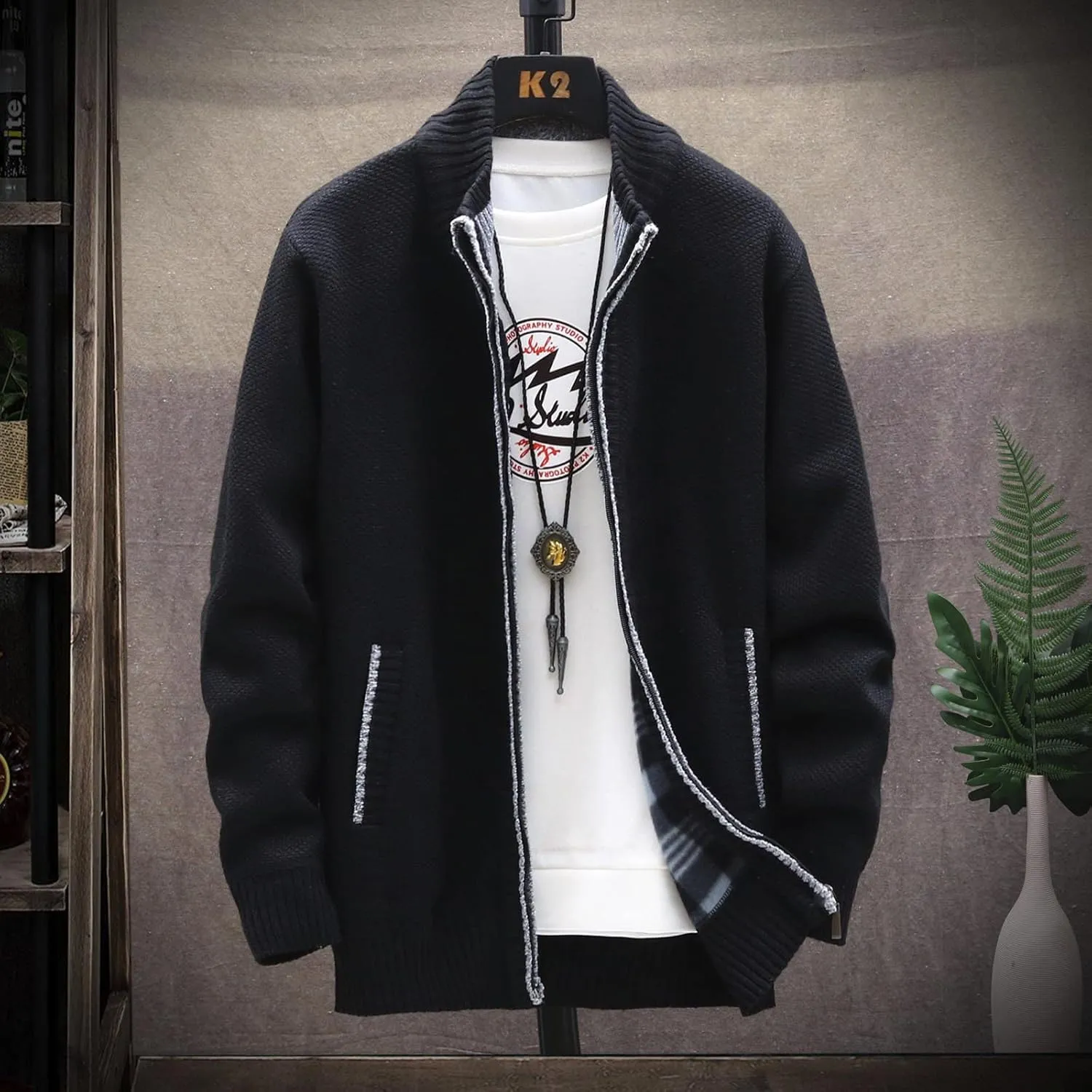 RTRDE Men's Casual Jackets Lightweight Casual Bomber Jacket Varsity Coat Slim Fit Jackets For Men, XL-4XL