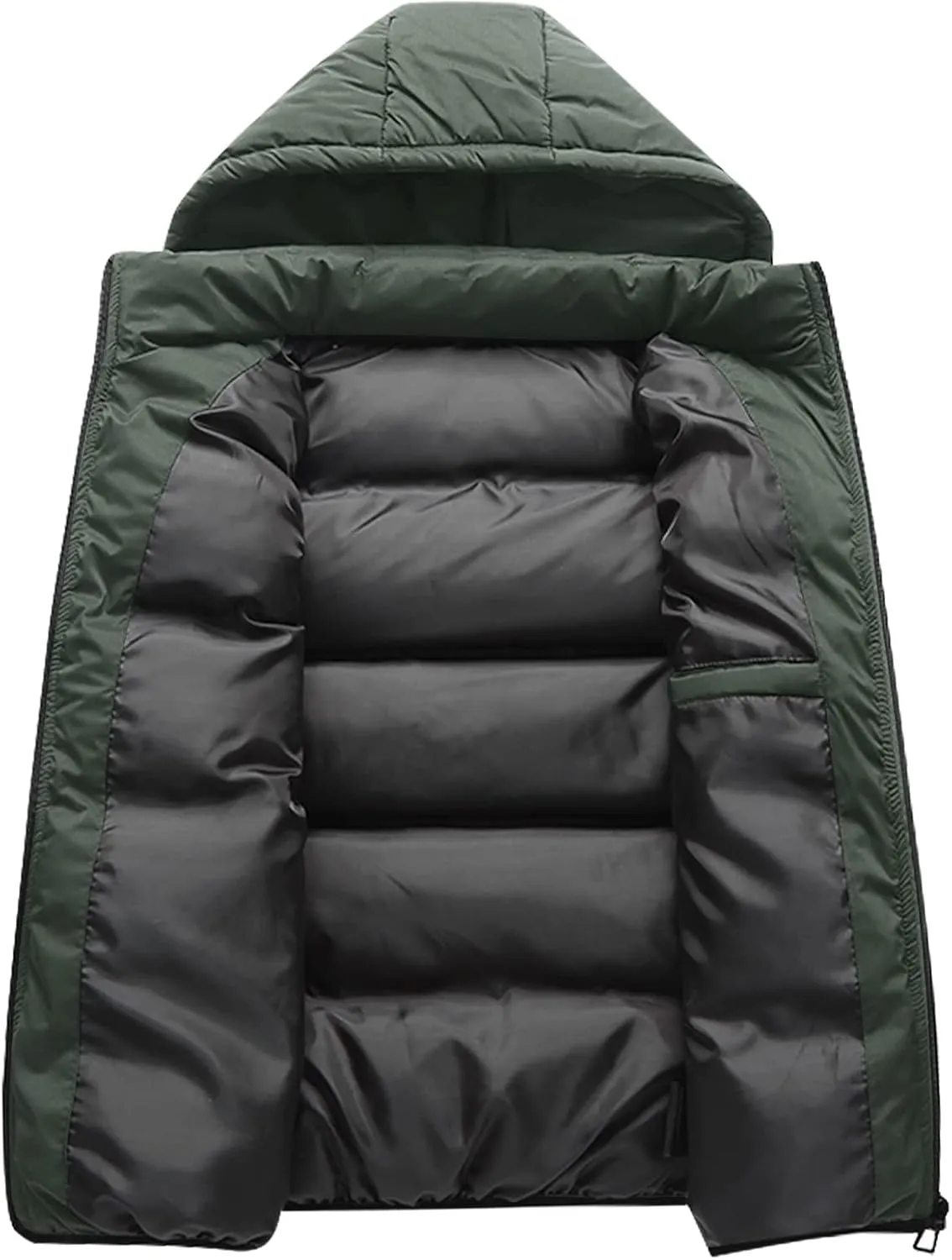 SEAUR Men Puffer Vest Winter Padded Vest Down Vest Sleeveless Jacket Lightweight Gilet Casual Hood Gilet Insulated Vest