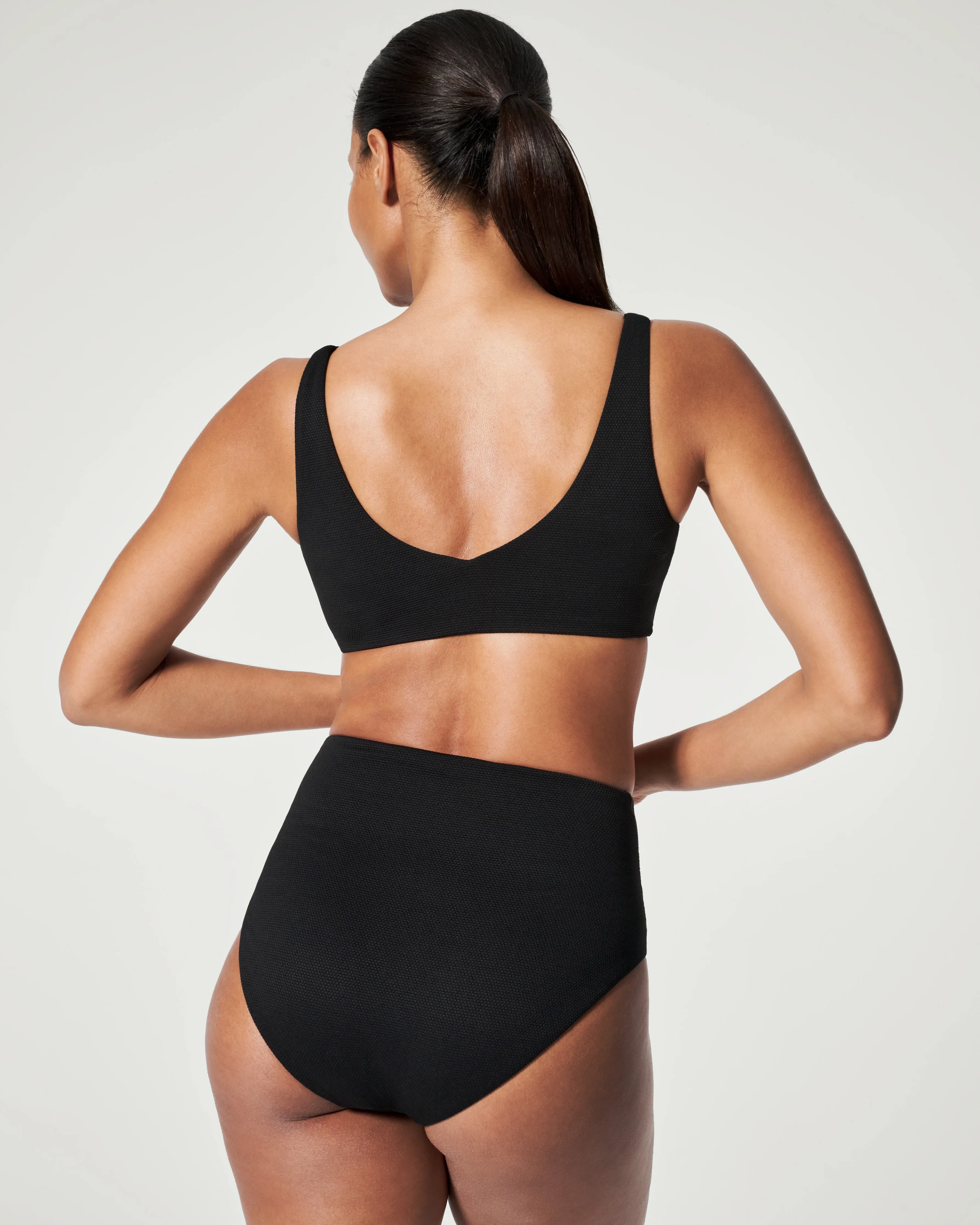 SPANXshape™ Swim Pique Hi-Rise Cheeky Bottom