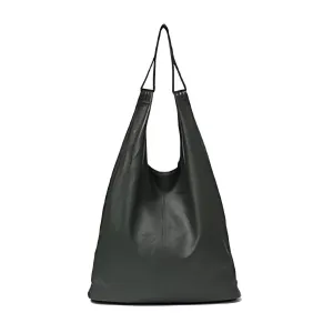 Stylish Genuine Leather Bucket Hobo Shoulder Bag - Spacious, Versatile, Soft, Durable, and Fashionable - Free Shipping (Green)