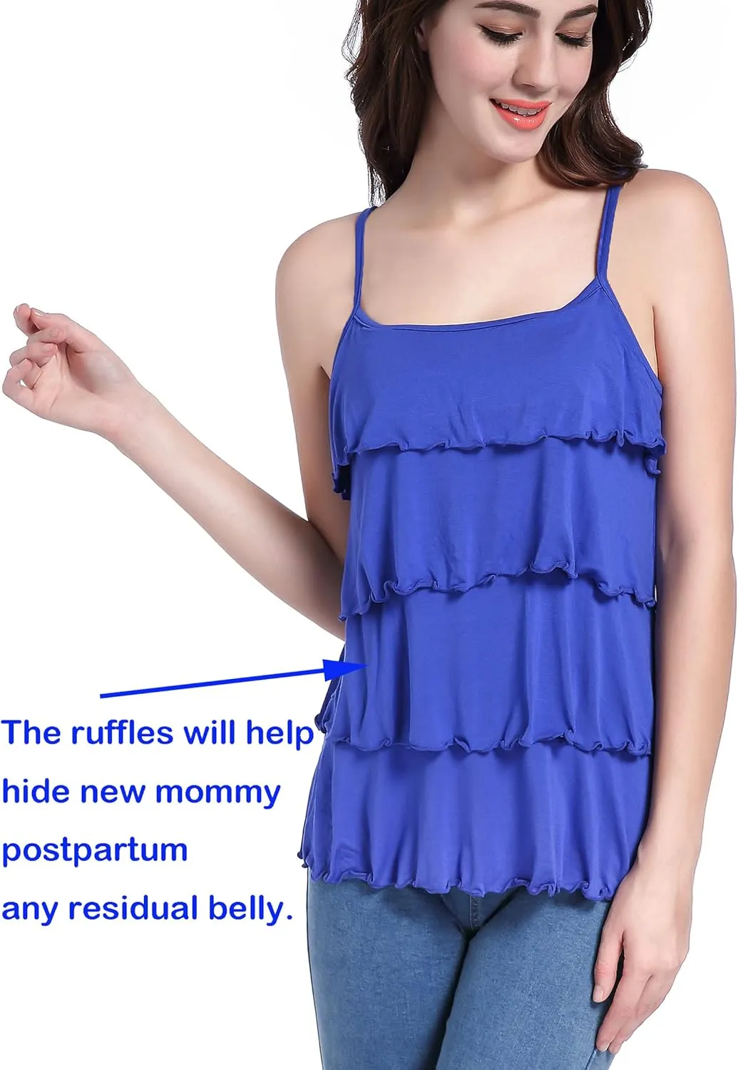 SUIEK Maternity Nursing Tank Tops Breastfeeding Tee Shirt Cami Pregnancy Clothes