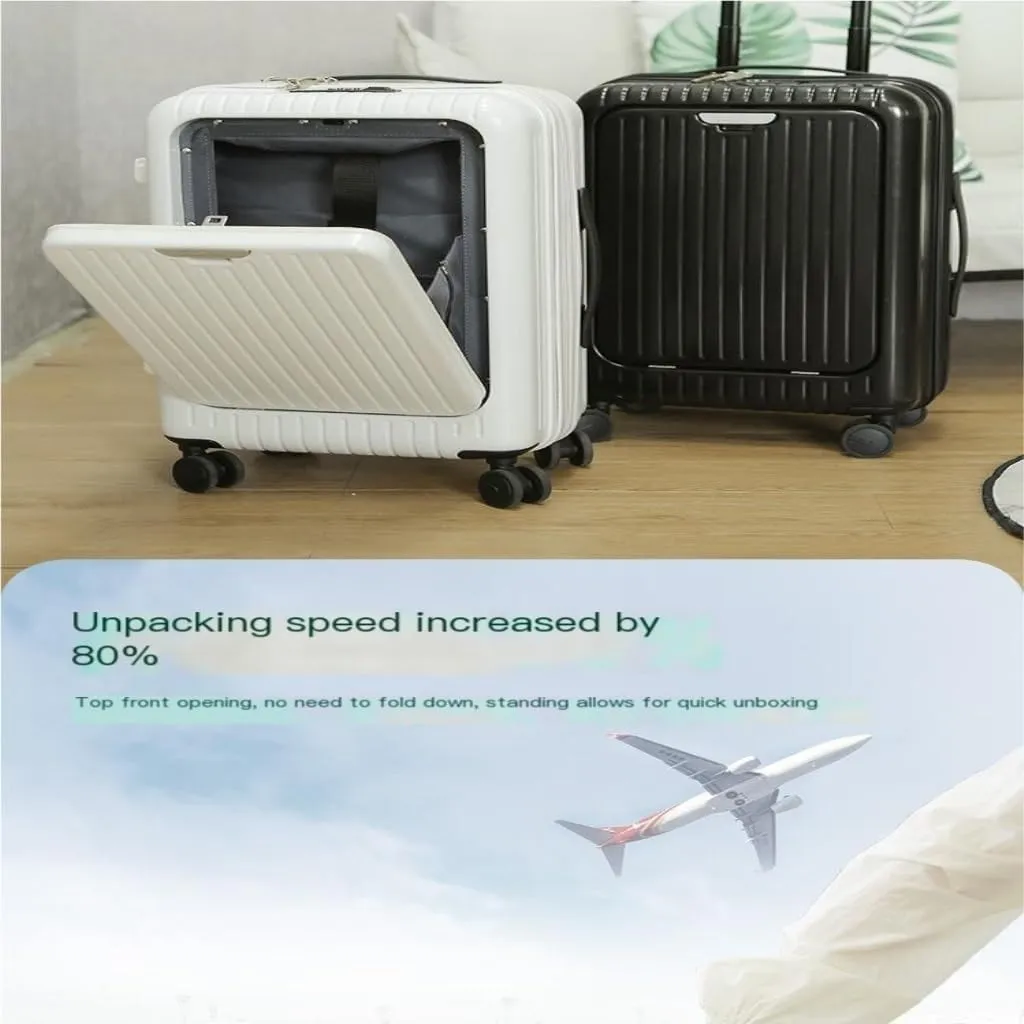 Suitcase Fashionable Zipper Suitcase For Men, 20-inch High-end Multi-function Double-row Spinner Suitcase For Women Suitcases, Brown