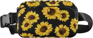 Sunflower Fanny Pack for Women Men Belt Bag Crossbody Waist Pouch Waterproof Everywhere Purse Fashion Sling Bag for Running Hiking Workout Walking