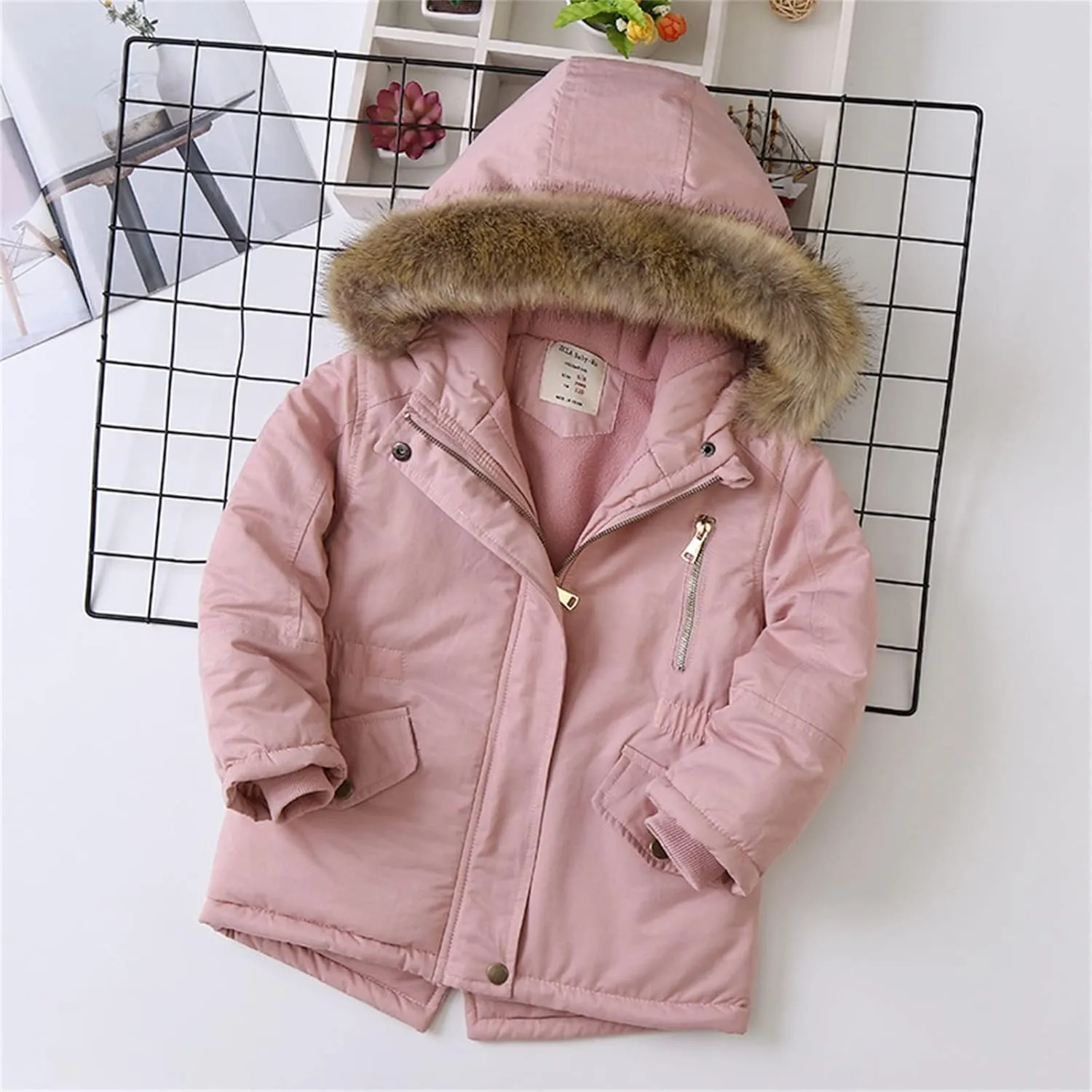 Thermal Coats for Girls Size 6 Kids Toddler Baby Girls Boys Autumn Winter Warm Thick Padded Cotton Long Sleeve Hooded