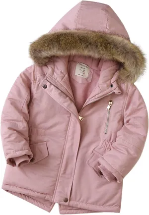 Thermal Coats for Girls Size 6 Kids Toddler Baby Girls Boys Autumn Winter Warm Thick Padded Cotton Long Sleeve Hooded