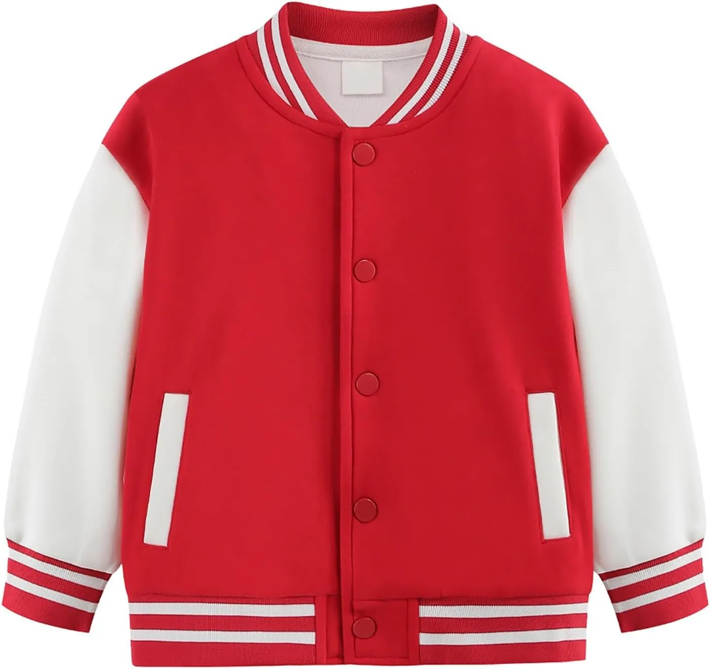 Toddler Baby Boy Girl Baseball Jacket Y2 Varsity Bomber Jackets Print Color Block Button Letterman