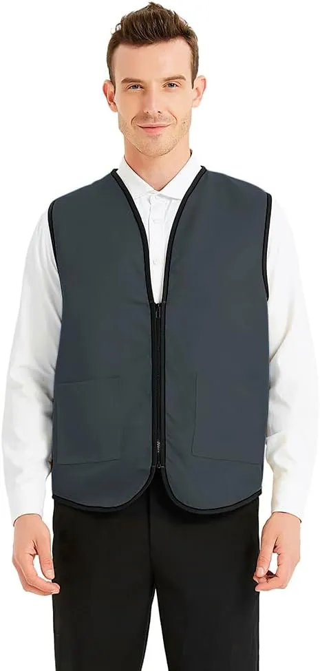 TopTie Supermarket Uniform Vest Zipper Volunteers Event Vest Unisex Waistcoat