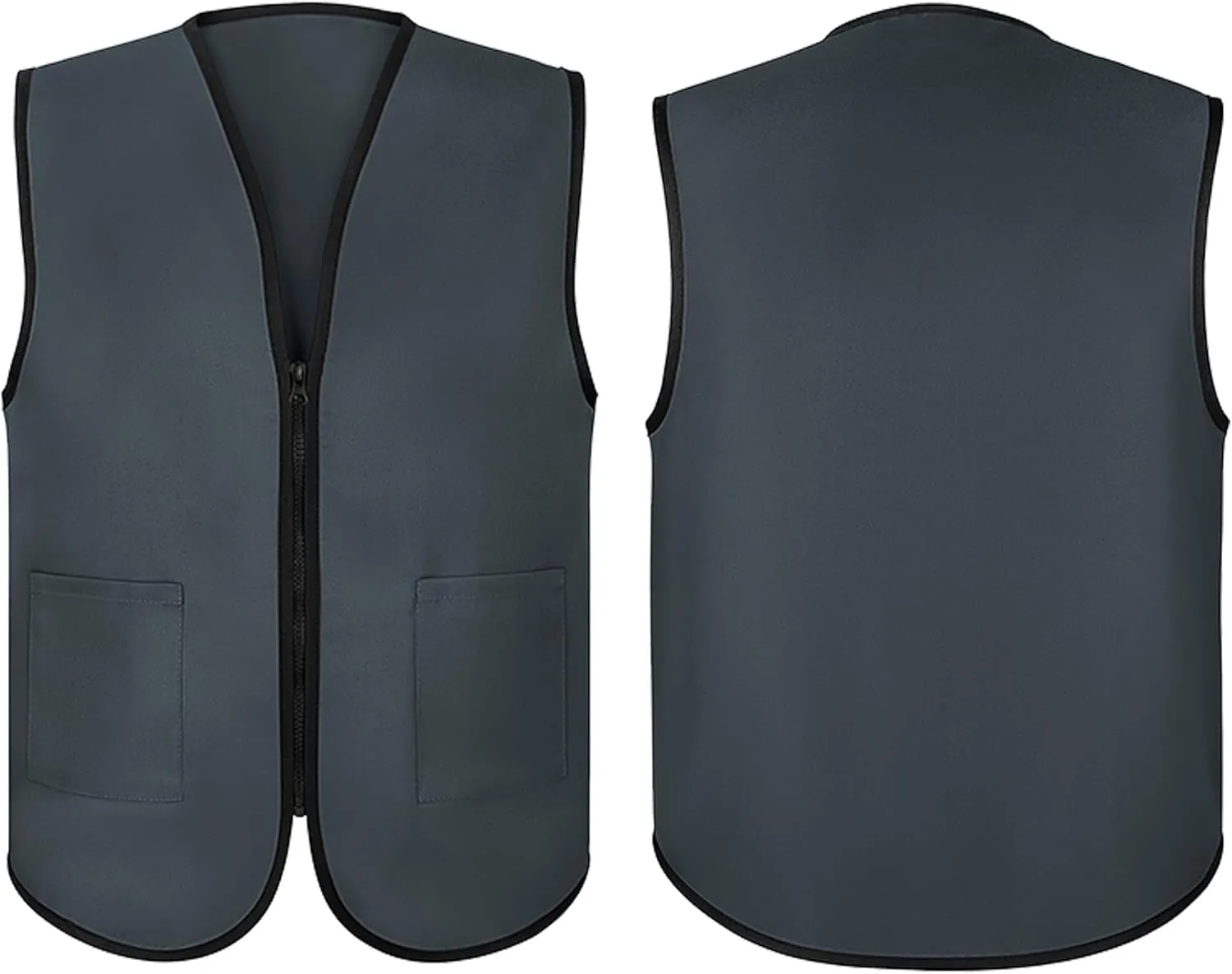 TopTie Supermarket Uniform Vest Zipper Volunteers Event Vest Unisex Waistcoat