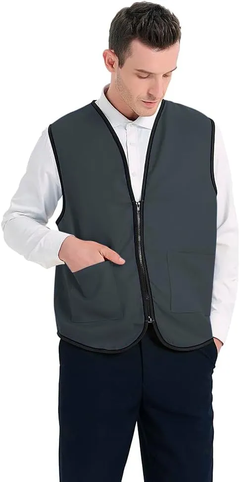 TopTie Supermarket Uniform Vest Zipper Volunteers Event Vest Unisex Waistcoat