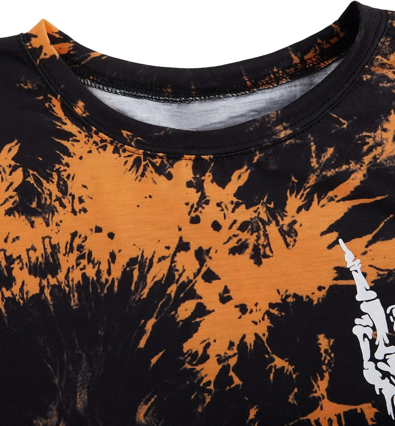 Verdusa Men's Tie Dye Short Sleeve Round Neck Graphic Tee Tops